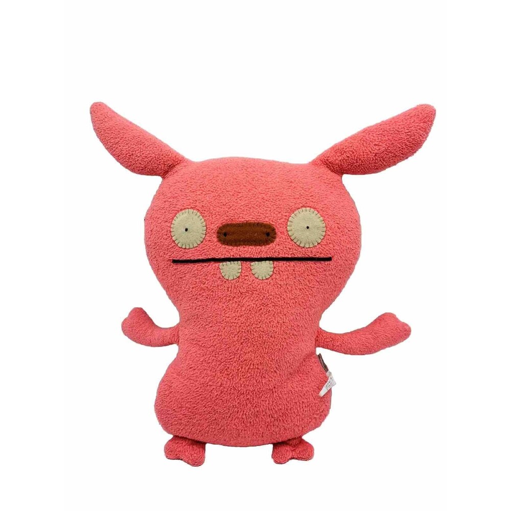 UglyDoll Pink Coral Puglee Plush 2007 Soft Stuffed Animal Felt Eyes Nose 12"
